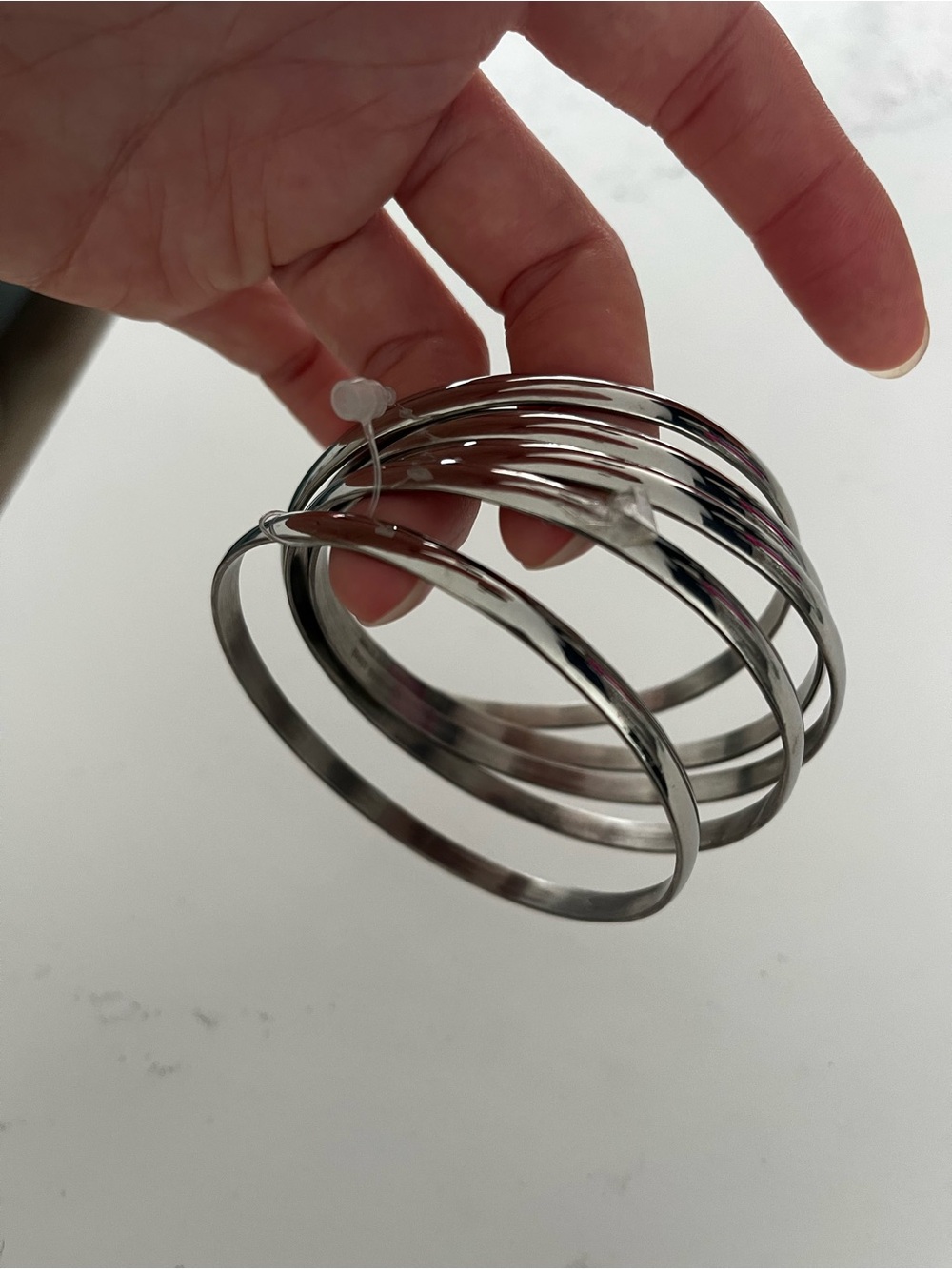Classic Silver-Tone Multi Bangle Bracelet - brand new